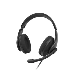 Słuchawki przewodowe z mikrofonem Hama HS-USB300 V2 Biurowe USB-C Nauszne Czarny