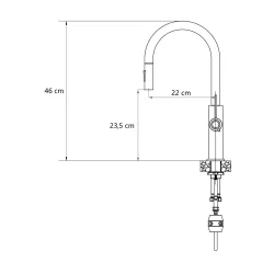 Bateria Quadron Jennifer Q Line Slim 3623510WHMP Snow white/Miedź Stal szlachetna