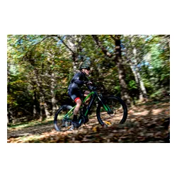 Kask rowerowy URBAN PRIME UP-HLM-EBK-BG Czarno-zielony MTB (rozmiar L) + Magnetyczne okulary przeciwsłoneczne