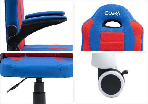 Fotel COBRA Junior Pro CRF2301 7.1T Czerwono-niebieski