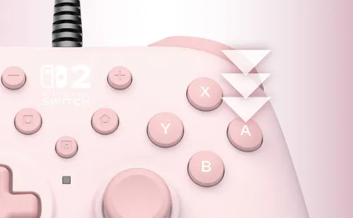 Pad Hori Turbo Cozy Pink do Nintendo Switch 2 Przewodowy