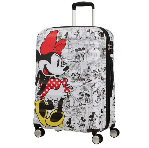 Средний чемодан American Tourister Wavebreaker Disney - Minnie comics white