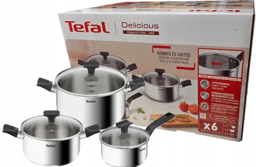 Zestaw garnków TEFAL Delicius B925S655 (6 elementów)