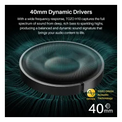 Słuchawki bezprzewodowe Tozo H10 Nauszne Bluetooth 5.3 Czarny