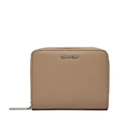 Маленький женский кошелек Calvin Klein CK Must с/A Wallet с клапаном Md K60k607432 Silver Mink PFA