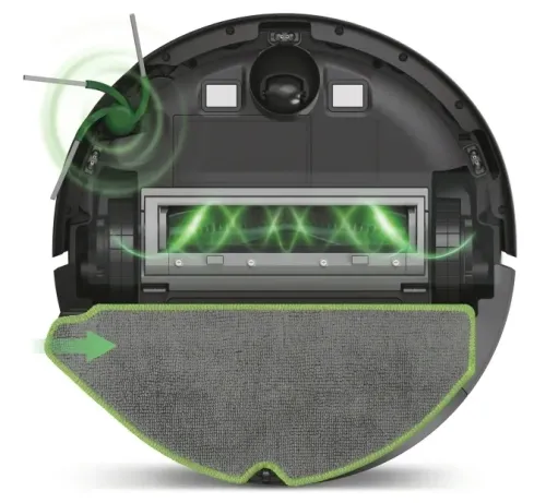 Robot sprzątający iRobot Roomba 115 Combo Y454040 Funkcja mopowania Stacja oczyszczająca Tworzenie mapy pomieszczenia 62dB