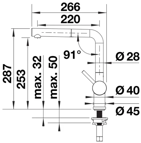 Bateria BLANCO Linus-S 517184 Stal szczotkowana