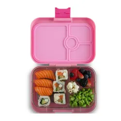 Yumbox Panino-power pink / panda tepsisi için dikdörtgen öğle yemeği kutusu