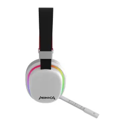 Słuchawki bezprzewodowe z mikrofonem Monka Echo HG9069W Nauszne Biało-czarny