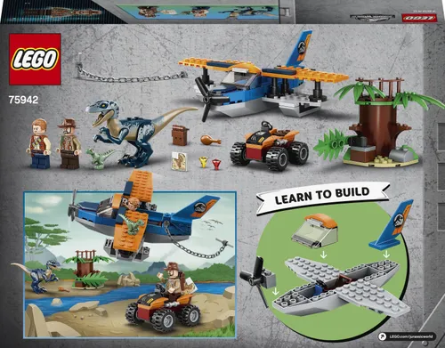 Конструктор Lego Jurassic World велоцираптор: на помощь биплану (75942)