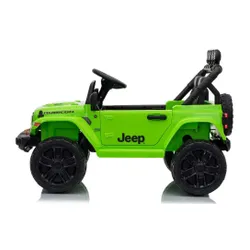 Auto Na Akumulator Jeep Rubicon 2X200W 24V Eva Skóra LED Pilot Radio MP3