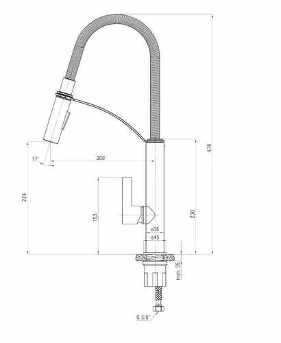 Bateria DEANTE Gerbera BGB N72M Nero