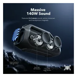 Głośnik Bluetooth Soundcore Boom 2 Plus 140W Czarny