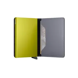 Portfel ochrona RFID Secrid Slimwallet Matte - grey / lime