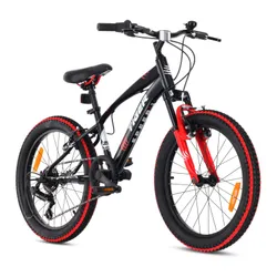 Rower dziecięcy SUN BABY Tiger Bike 20 cali dla chłopca Czarno-czerwony