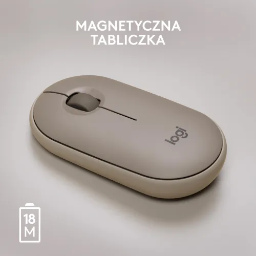 Myszka Logitech Pebble M350 Piaskowy