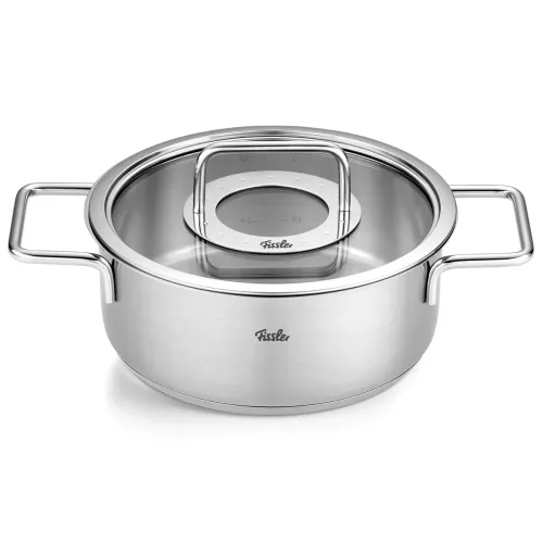 FISSLER Pure Collection 3,9 l - garnek ze stali nierdzewnej ze szklaną pokrywką