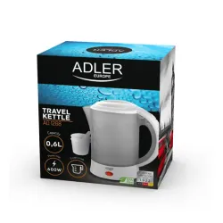 ADLER Travel 0,6 l biały - czajnik elektryczny plastikowy