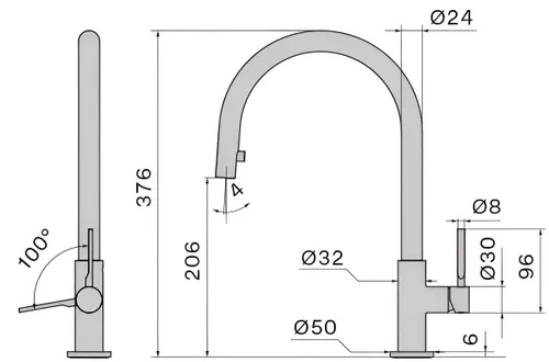 Bateria FALMEC Trevi Round PVD Złoty