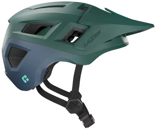Kask rowerowy LAZER Coyote KinetiCore Zielono-niebieski mat MTB z możliwością zamontowania lampki (rozmiar S)