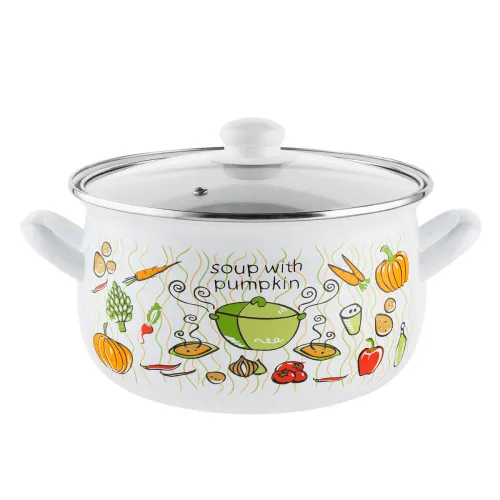 Garnek emaliowany z pokrywką EMALIA POLSKA PLESZEW LUMINO 3 l