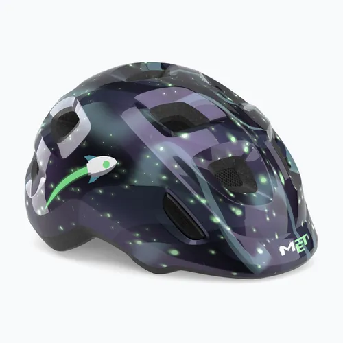 Kask rowerowy dziecięcy MET Hooray space glow in the dark