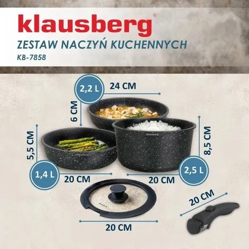 Zestaw garnków KLAUSBERG KB-7858 (5 elementów)