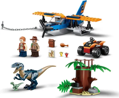 Конструктор Lego Jurassic World велоцираптор: на помощь биплану (75942)