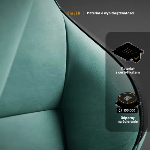 Fotel Diablo Chairs X.One Prime,Normal Size, Mystic Mint Gamingowy Do 140kg Tkanina Miętowy
