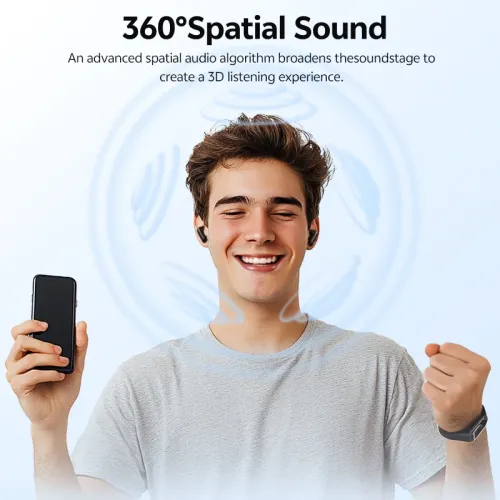Słuchawki bezprzewodowe QCY AilyBuds E10 QT35 Douszne Bluetooth 5.4 Czarny