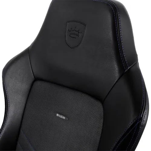 Fotel Noblechairs HERO Black Blue Gamingowy do 150kg Skóra ECO Czarno-niebieski