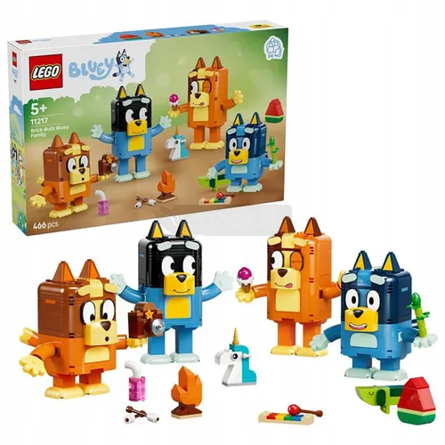 LEGO Bluey 11217 Rodzina Blue z klocków, zestaw klocków 5+