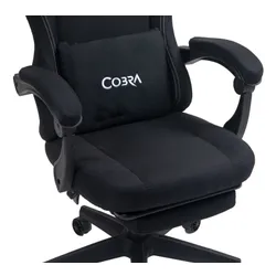 Fotel COBRA Player 5.0 CRF53BK Czarny + podnóżek