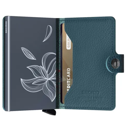 Miniwallet Secrid Stitch Linea Koruyucu Cüzdan-magnolia petrolio