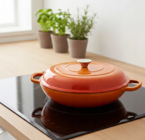 Garnek żeliwny HAGE DN30 3L Pomarańczowy