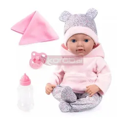Lalka Reborn Baby 38cm z akcesoriami