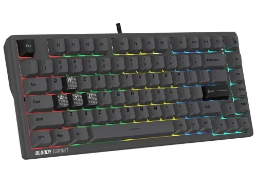 Klawiatura gamingowa A4Tech Bloody MS76 BLMS Magnetic magnetyczna szara