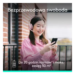 Słuchawki LOGITECH Zone Wireless 2 ES Bezprzewodowe, Nauszne, ANC Różowy