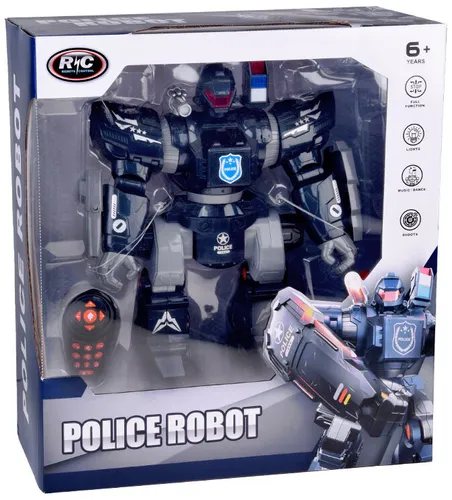 Zdalnie sterowany robot policyjny tańczy