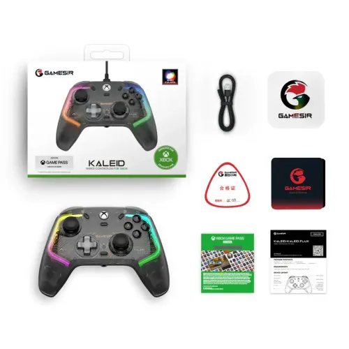 Геймпад GameSir HRG7113 Kaleid Wired Pad для ПК Xbox Прозрачный черный