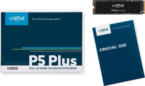 Crucial P5 Plus 1 TB M. 2 2280 PCI - E x4 Gen4 NVMe SSD (CT1000P5PSSD8)