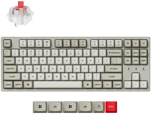 Klawiatura KEYCHRON C1 Pro 8K QMK Wired Custom Mechanical Super Red Switch