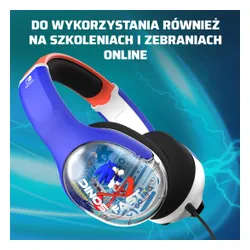 Słuchawki przewodowe z mikrofonem PDP REALMz Sonic Go Fast Nauszne Wzór-Motyw