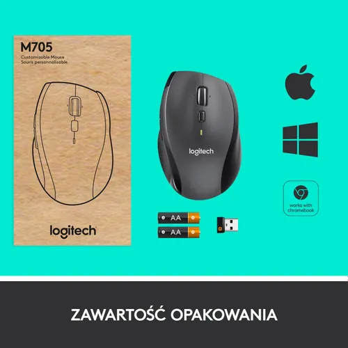 Myszka Logitech M705 Czarno-szary