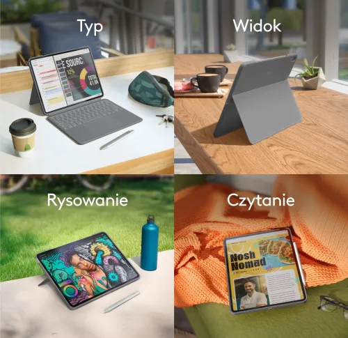 Etui na iPad Air LOGITECH Combo Touch Szary Klawiatura