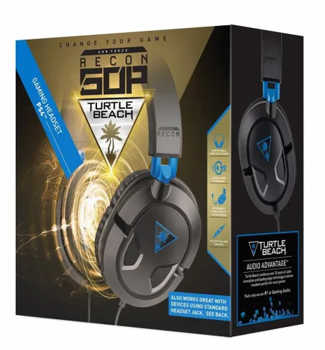 Słuchawki przewodowe z mikrofonem Turtle Beach Ear Force Recon 50P Nauszne Czarno-niebieski