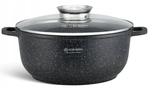 Garnek marmurowy duży gastronomiczny 36cm 13,5l indukcja gaz 8154