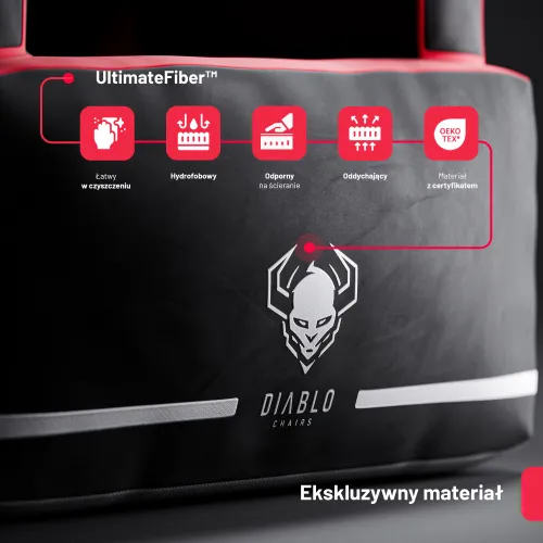 Fotel DIABLO CHAIRS X-Bager Czarno-Czerwony