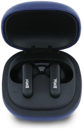 Słuchawki dokanałowe BMW Leather Metal Logo ANC Granatowy