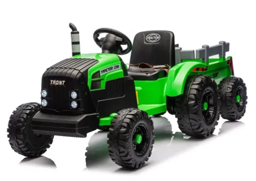 Traktor Na Akumulator Dla Dziecka Ch9959B 24V 2X120W Przyczepa LED Eva Pilot